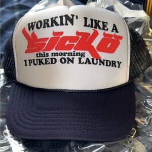 Vintage trucker workin like a sicko hat. (Brand New)